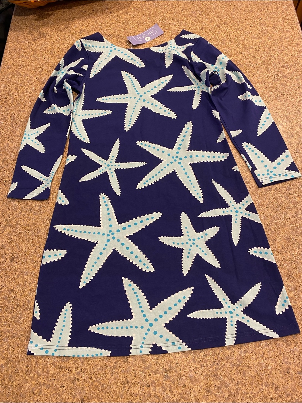 NWT AnaClare Courtney Dress Small Seastar Sea-life Starfish Ocean - Picture 8 of 16